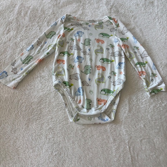 Angel Dear Baby Dinosaur Long Sleeve Bodysuit  2 RompersSet 18-24 Months Green‎ - Picture 3 of 5